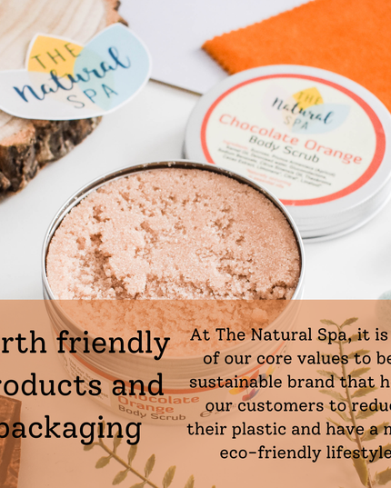 Chocolate Orange Natural Body Scrub - 75g tin - Letterbox