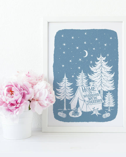 Home Together Camping Print