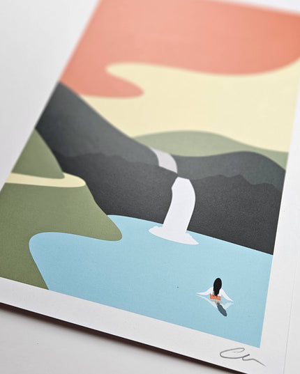 Go With The Flow, A4 Print