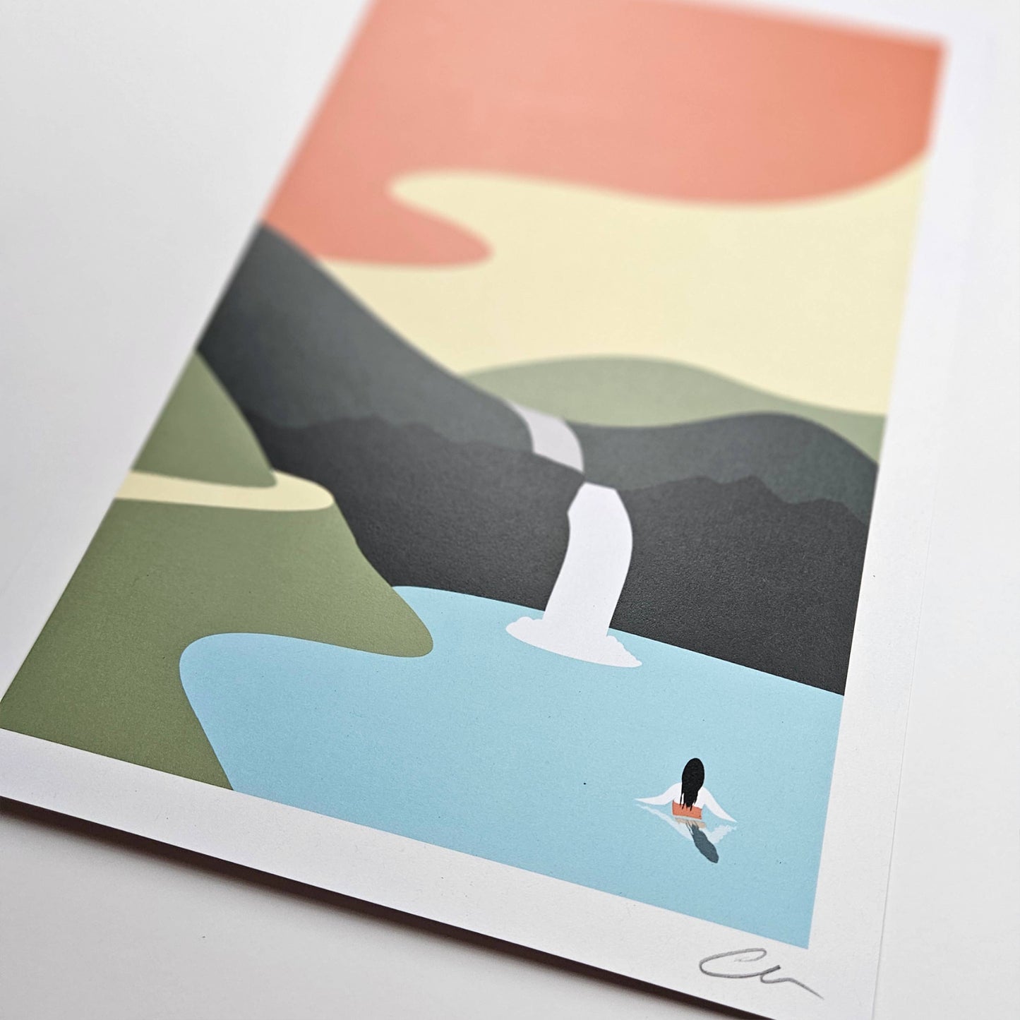 Go With The Flow, A4 Print