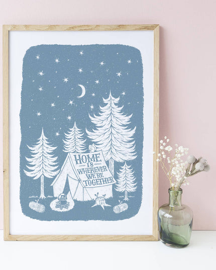 Home Together Camping Print
