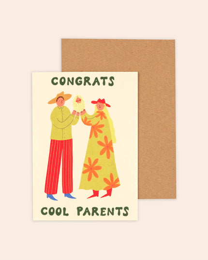 Cool Parents New Baby Card | Unisex Baby Card | Congrats