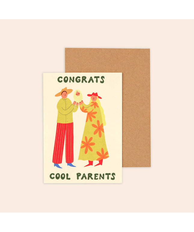 Cool Parents New Baby Card | Unisex Baby Card | Congrats