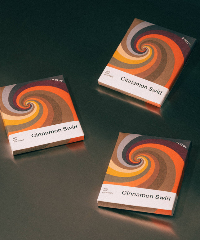 Cinnamon Swirl - 42% Milk Chocolate & Cinnamon Bun Bar **70g