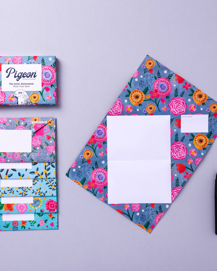 Wildflower Pigeon *Floral Letter Writing Pack * Pack of 6 Letters