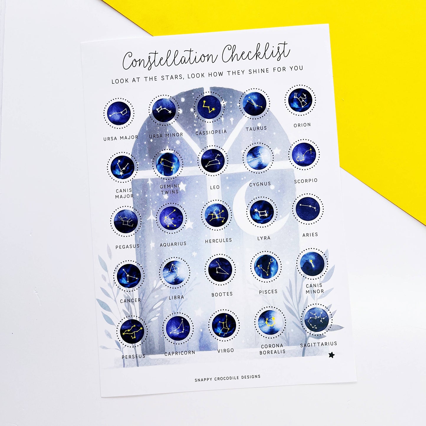 Constellation Scratch Off Poster