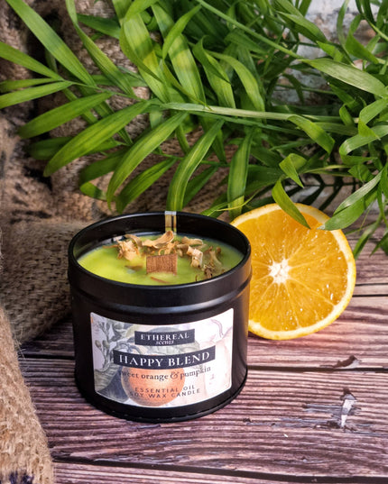 Happy Blend Sweet Orange & Pumpkin Soy Wax Candle