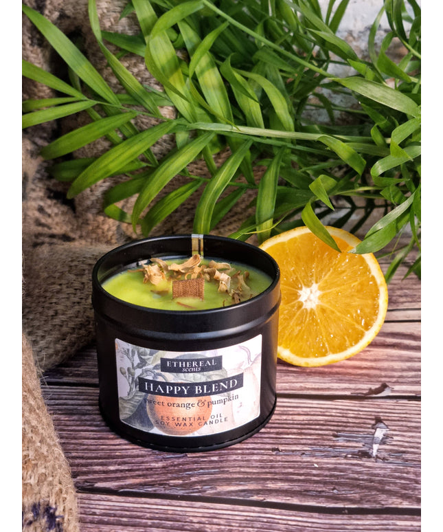 Happy Blend Sweet Orange & Pumpkin Soy Wax Candle