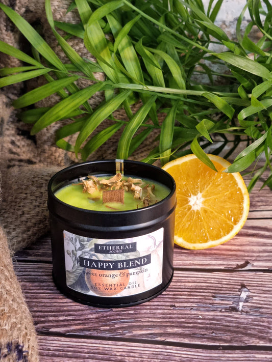 Happy Blend Sweet Orange & Pumpkin Soy Wax Candle