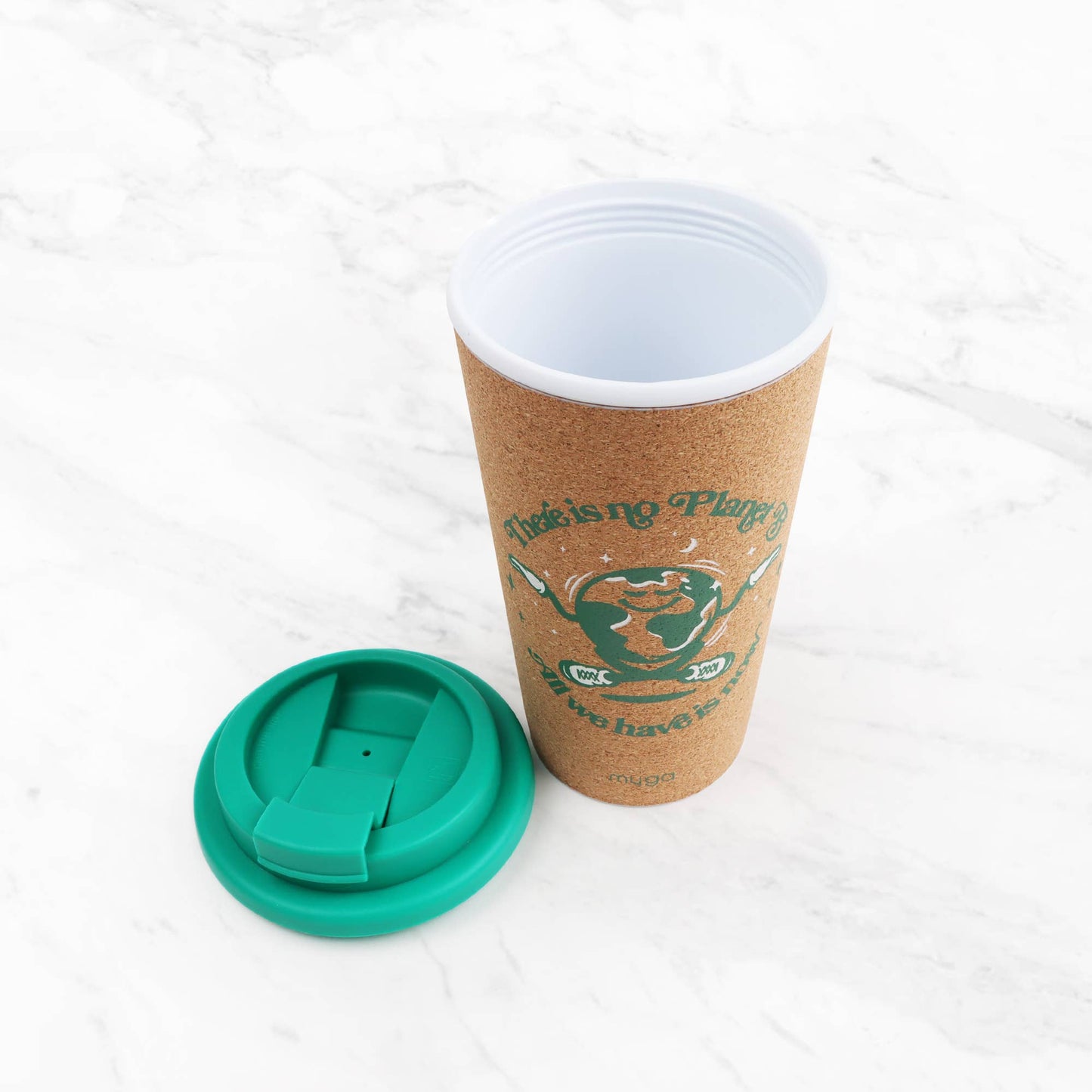 Double-Walled Cork Travel Cup -  Planet B