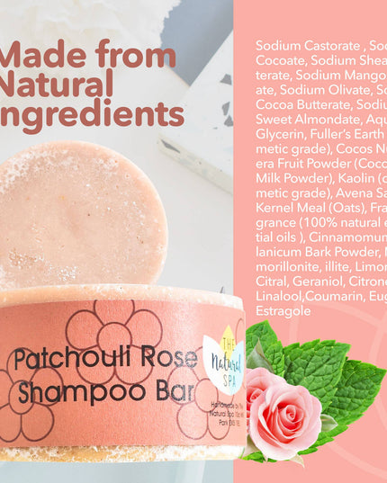 Patchouli Rose Shampoo Bar - Suitable for all hair types