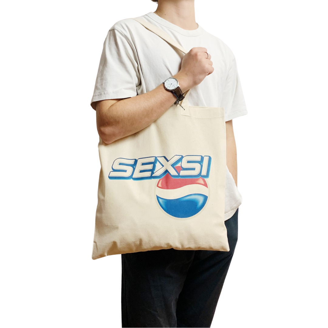 Sexsi Funny Meme White Tote Bag