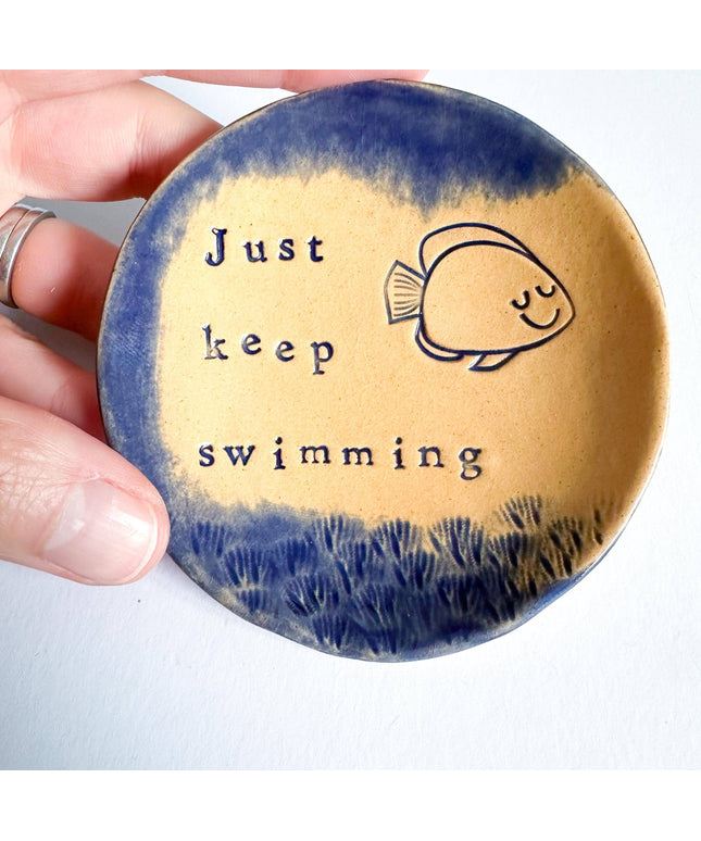 Just Keep Swimming - Ceramic Trinket Dish