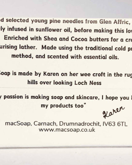 Scots Pine & Juniper. Scottish Botanical Soap