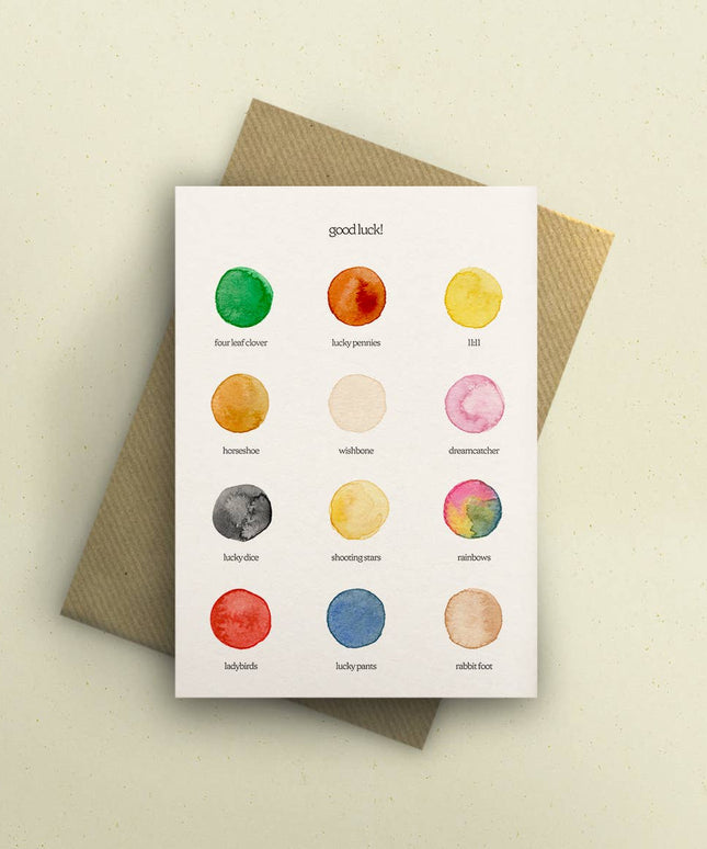 Good Luck Colour Palette Card