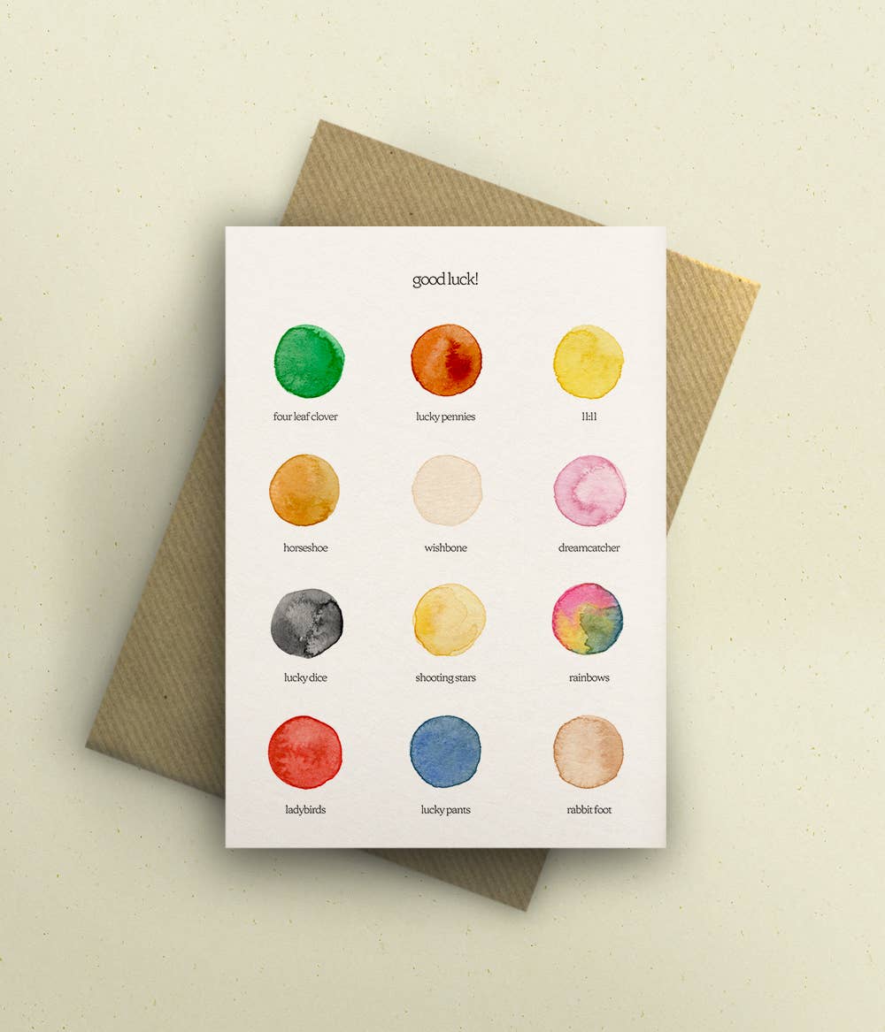 Good Luck Colour Palette Card