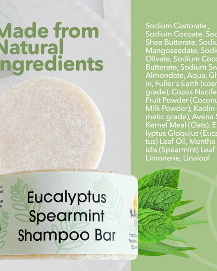 Spearmint and Eucalyptus Shampoo Bar
