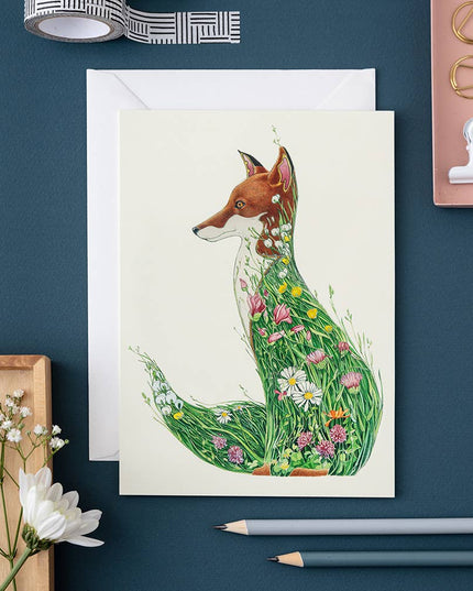 Fox in a Meadow Card