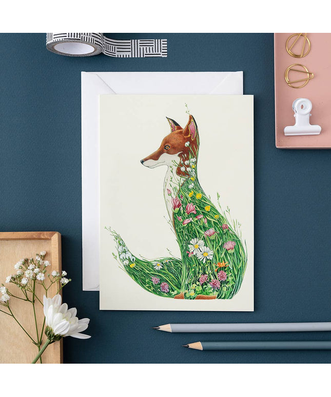 Fox in a Meadow Card