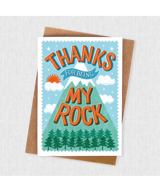 Thanks For Being My Rock Card