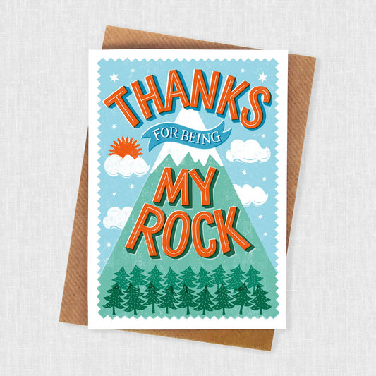 Thanks For Being My Rock Card