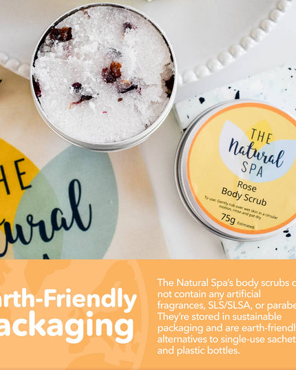 Rose Natural Body Scrub - 75g tin - Letterbox