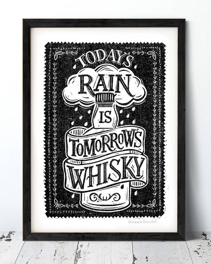 Scottish Whisky Print - BLACK / A4