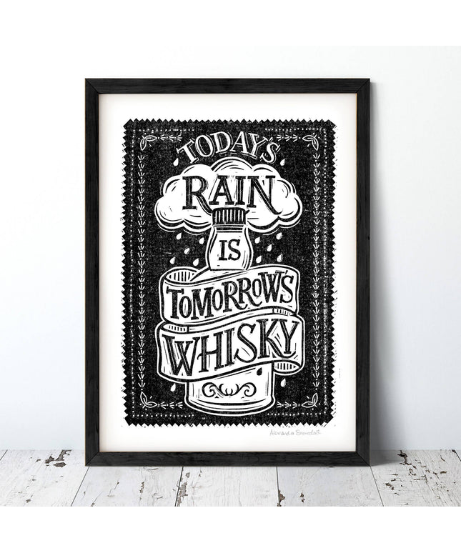 Scottish Whisky Print - BLACK / A4