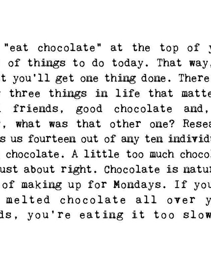 Choco-holic Funny Card For Chocolate Lovers