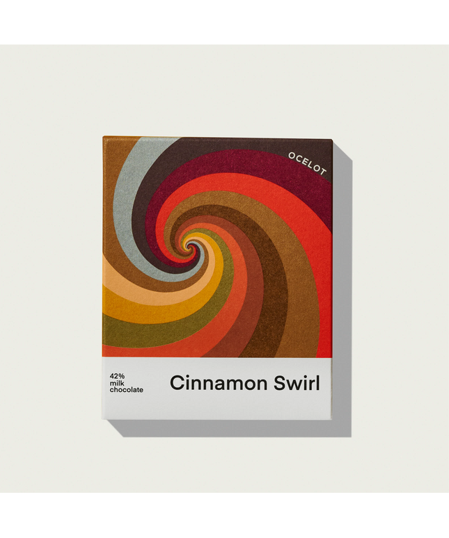 Cinnamon Swirl - 42% Milk Chocolate & Cinnamon Bun Bar **70g