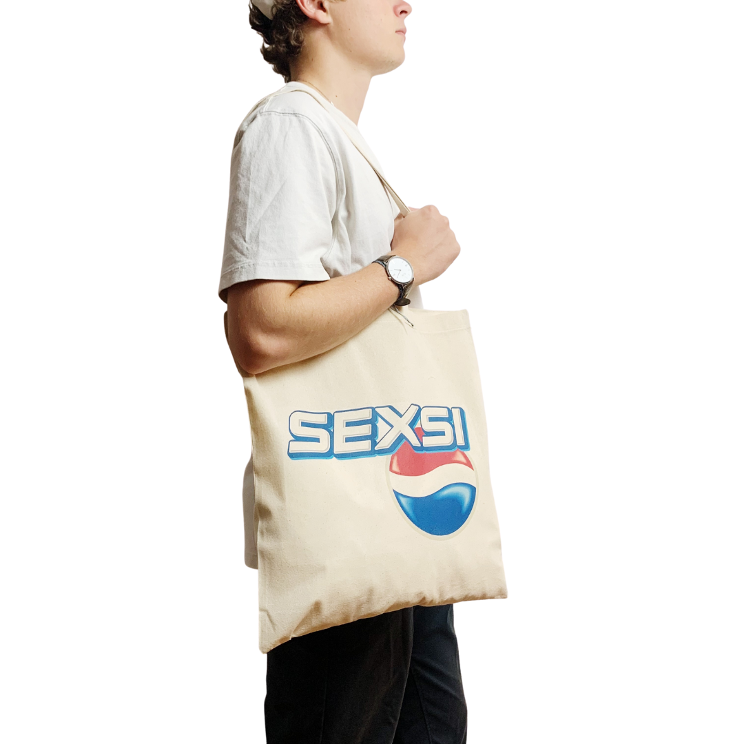 Sexsi Funny Meme White Tote Bag