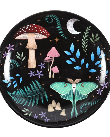 Round Dark Forest Print Trinket Dish