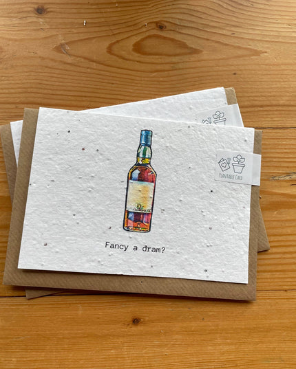 Plantable Greeting Card ** Fancy a dram