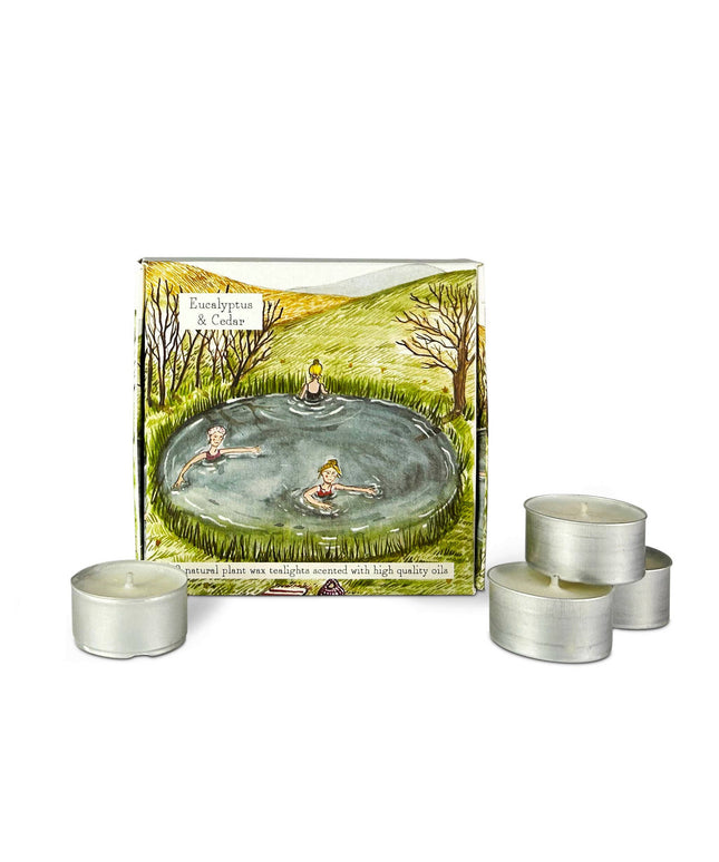 Box of 9 Scented Tealights - Wild Swim Eucalyptus & Cedar (Wild Swimming)