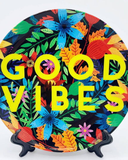 6 Inch Plate, Good Vibes Flowers by the 13 Prints