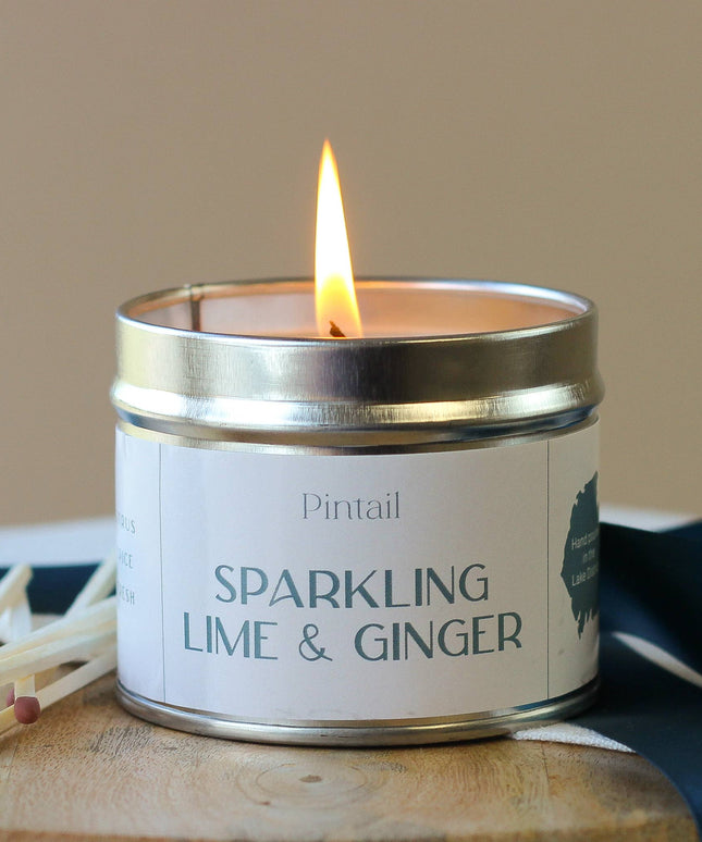 Sparkling Lime and Ginger Classic Tin Candles | Candles
