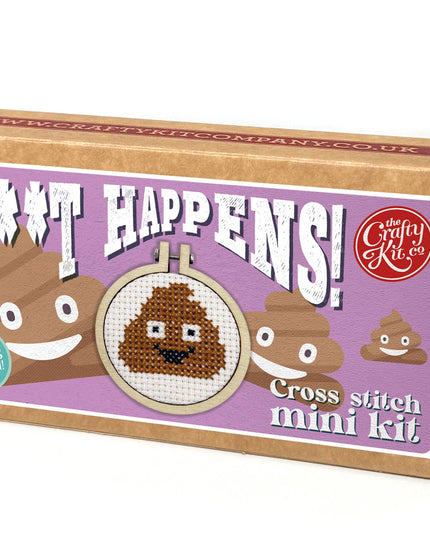 'S**t happens!' Mini Matchbox Cross Stitch Kit