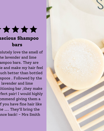 Lavender and Lime Shampoo Bar - Suitable for all hair types