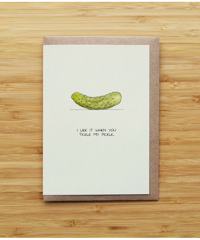 Tickle My Pickle Card - Funny - Recycled Card
