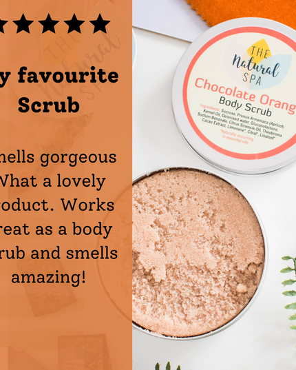 Chocolate Orange Natural Body Scrub - 75g tin - Letterbox