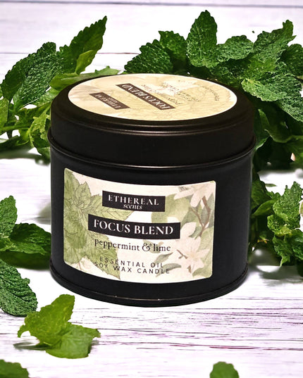 Soy Wax Candle *Focus Blend* Peppermint & Lime