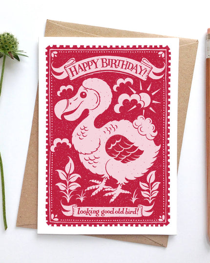 Old Bird Birthday Card