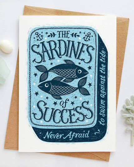 Sardines of Success Encouragement Card