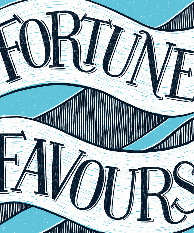 Fortune Favours the Brave Encouragement Card