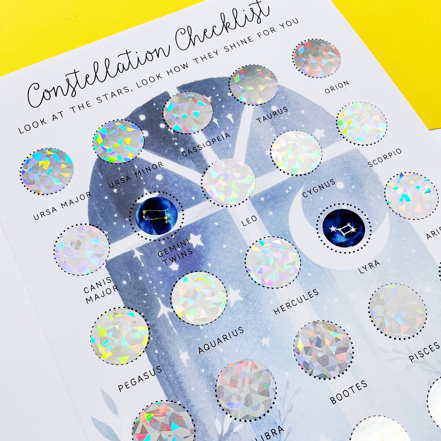 Constellation Scratch Off Poster