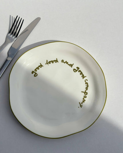 Statement Plate - 'good food and good company.'