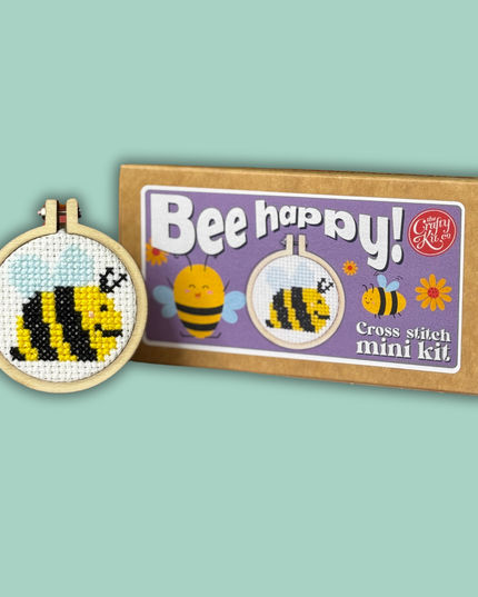 'Bee Happy!' Mini Matchbox Cross Stitch Kit