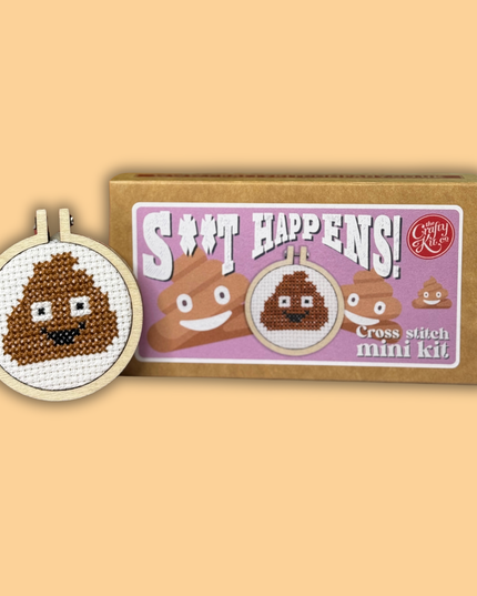 'S**t happens!' Mini Matchbox Cross Stitch Kit