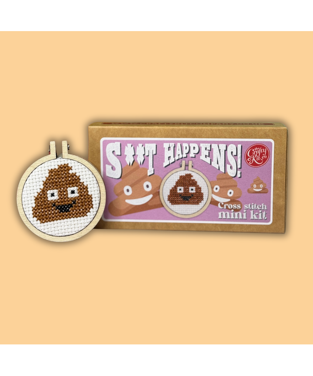 'S**t happens!' Mini Matchbox Cross Stitch Kit
