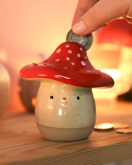 Face Toadstool Money Box
